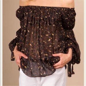 Ulla Johnson Farai Sheer Blouse Size 4 EUC